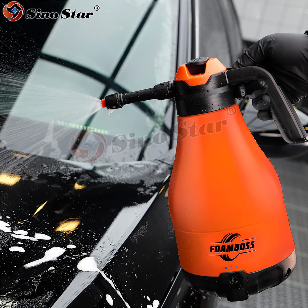 Electric Foam Sprayer Cordless Car Wash 8.4V 1.8L Foam Cannon Special Device Watering Can Manual Corrosion Acid Resistant