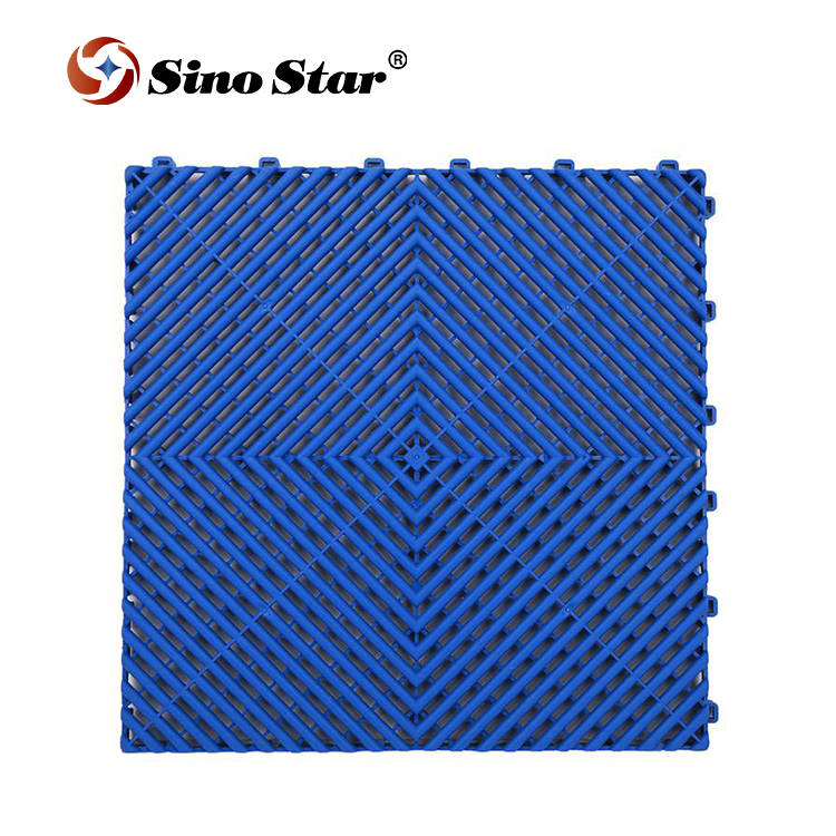SS-V3 2-BH (big holes) Diamond PP tiles checker plastic interlocking floor