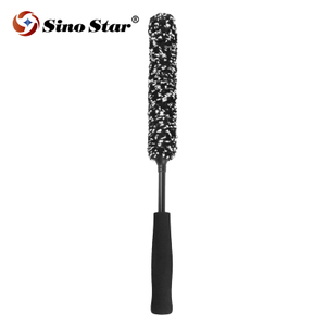 Car Wheel and Rim Cleaning Brush Long Handle Vehicle Wheel Brushes Microfiber Wheel Hub Bendable Tire Brush SP00839