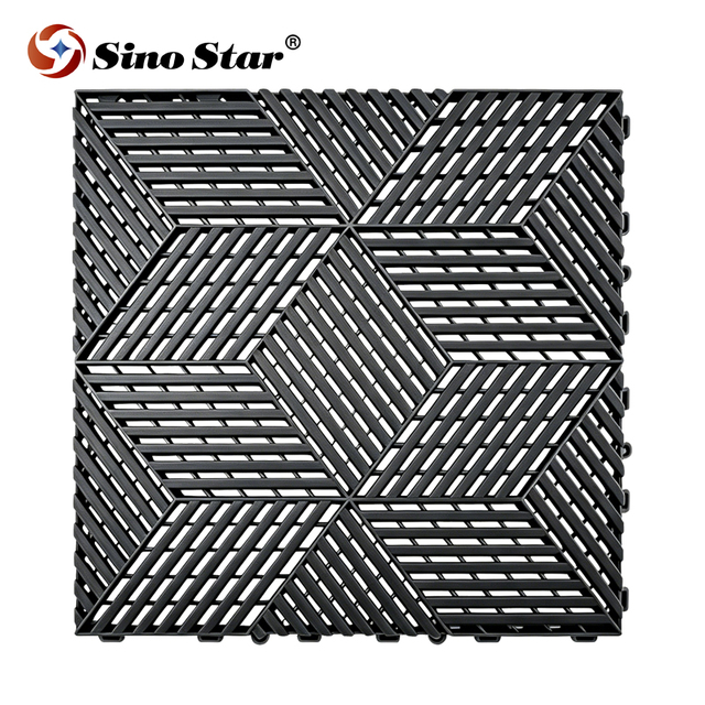 SP00936 Interlocking Garage Floor Tiles (3D Patern) 400*400*18mm