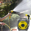 Car Wash Retractable Hose Reel 40ft Water Hose Reel with 6 Spray Mode Multi-Function Spray Gun Can Be Wall Mount 12M