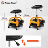 Adjustable Height Pneumatic Garage Stool Rolling Seat Soft Cushion Mechanics Chair with 360° Casters for Car Repair SP00874