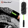 Detailing Soft Green Car Wheel Cleaning Brush,Scratch-Free Sheep Wool-Like Fiber Wheel Wash Brush for Cars SP00840