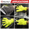 High Quality Magic Double Side Car Cleaning Gloves Microfiber 5 Fingers Hand Shape Car Was Mitt Chenille Mitt Gloves