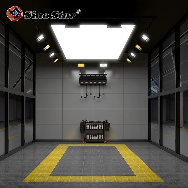 1.2*2.4M LED Lighting Soft Box for Car Detailing & Polishing One-Step AC Power Installation for Workshop Room