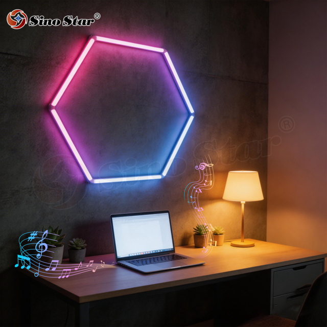 USB Music Sync RGB LED Light Sound Activated Color Changing Lamp for Bedroom Gaming Room Party Home TV Backlight Decor