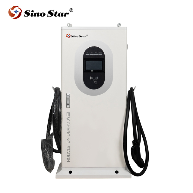 CCS2 40kw 7 Inch Touch Screen Dual Gun DC Charging Pile Vehicle Commercial EV Charging Station for Electric Car 