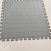 Round Coin PVC Interlocking Garage Floor Tiles 500*500*5mm Plastic Flooring for Car Repair Gym / Workshop Vinyl