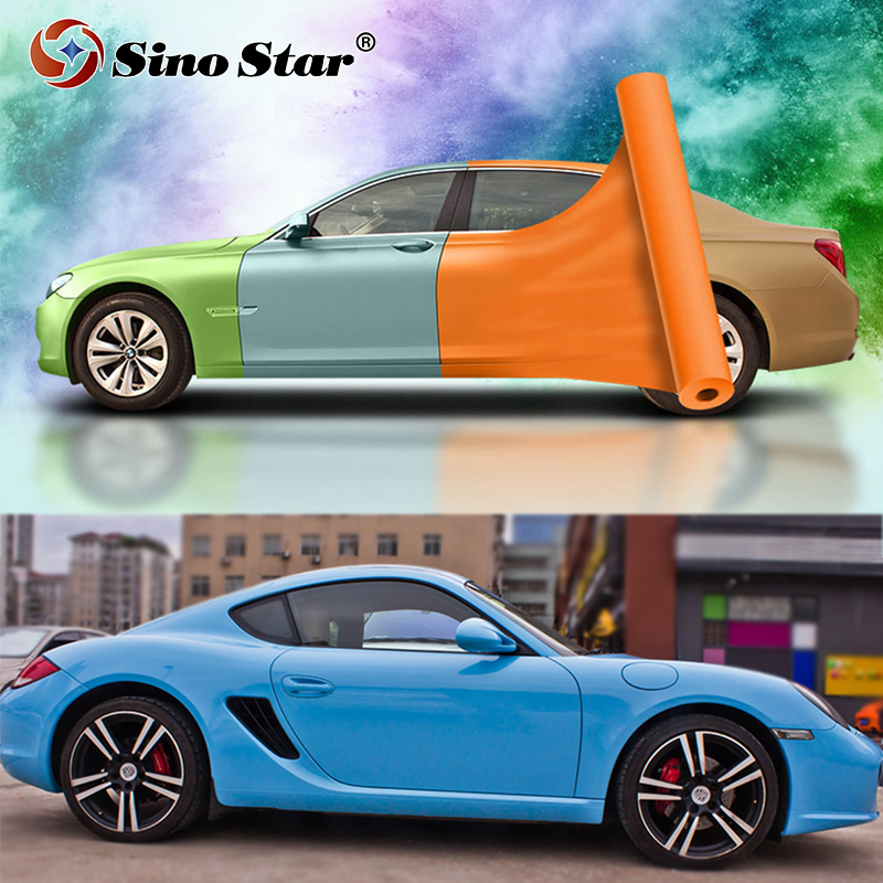 S5G01 Sino Star High Glossy Pvc Self-adhesive Candy Colored Glossy Car Wrap Vinyl Film