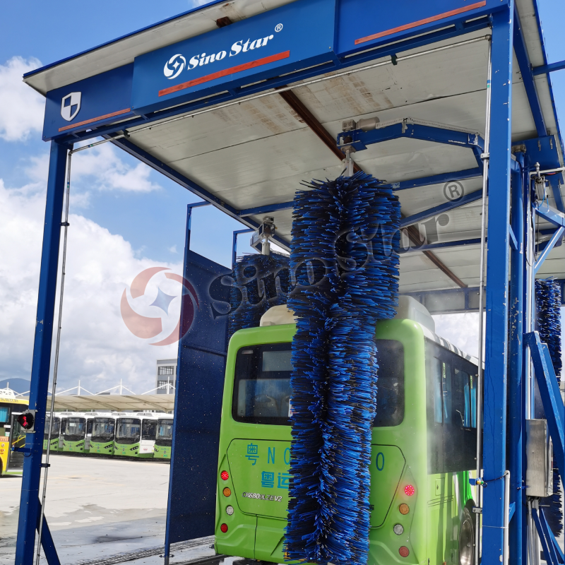 TH-350S Drive Through Bus Wash Machine with 4 Brushes