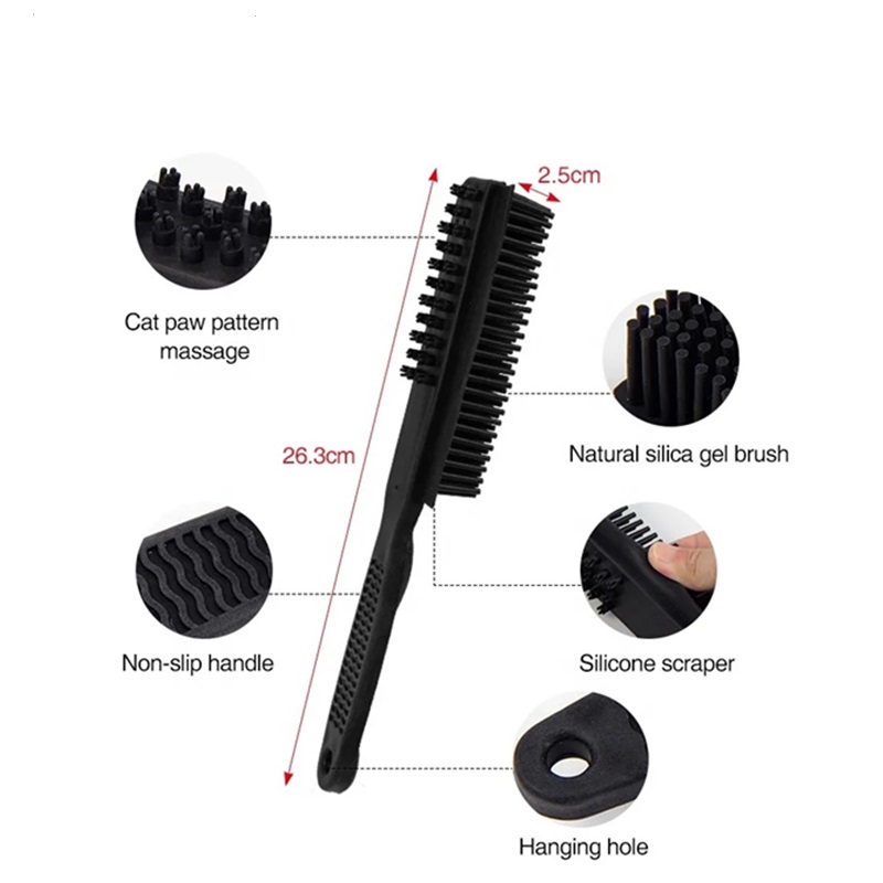 SP00351 Multifunction Black Hair Fur Removing Brush