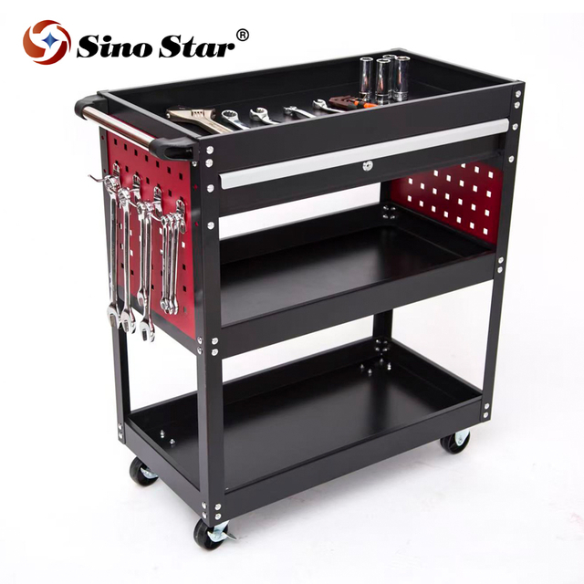 Heavy Duty 3-Layer Tool Cabinet with Wheels Storage Racks And Parts for Vehicle Tools New Generation Tool Carts SP00852