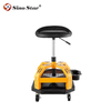 Adjustable Height Pneumatic Garage Stool Rolling Seat Soft Cushion Mechanics Chair with 360° Casters for Car Repair SP00874