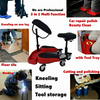Universal Wheel Mobile Stool Mobile Creeper Red Seat Car Wash Stool for Car Beauty SP00876