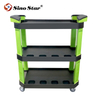 High Quality Multifunctional PP Material Auto Repair 3 Shelf Car Beauty Tool Cart 200kg Load Capacity SP00812