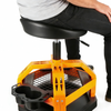 Adjustable Height Pneumatic Garage Stool Rolling Seat Soft Cushion Mechanics Chair with 360° Casters for Car Repair SP00874
