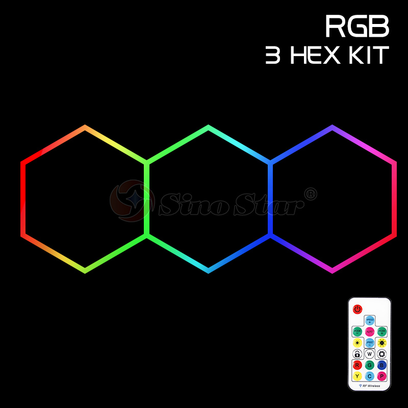 2548*1024mm 29W Energy Saving RGB Hexagonal Decorative Modern Celling Led Lights For Home with 380+ Models in Color And Speed