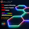 Latest Hexagon Lighting Kits with Vibrant RGB Color Changing LED Connect Plug in Hundreds of Color Modes And Lighting Effects