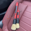 SP00349 2Pcs Red All Rubber Handle Car Detailing Brushes Set