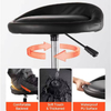 Adjustable Height Pneumatic Garage Stool Rolling Seat Soft Cushion Mechanics Chair with 360° Casters for Car Repair SP00874