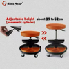 Round Mechanic Stool Creeper Adjustable Rolling Stool Chair Swivel With Tool Tray Storage SP00875