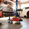 Universal Wheel Mobile Stool Mobile Creeper Red Seat Car Wash Stool for Car Beauty SP00876