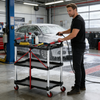 Car/Motorcycle Repair 3-Tier Foldable Multifunctional Trolley Household Storage Foldable Rolling Cart SP00868