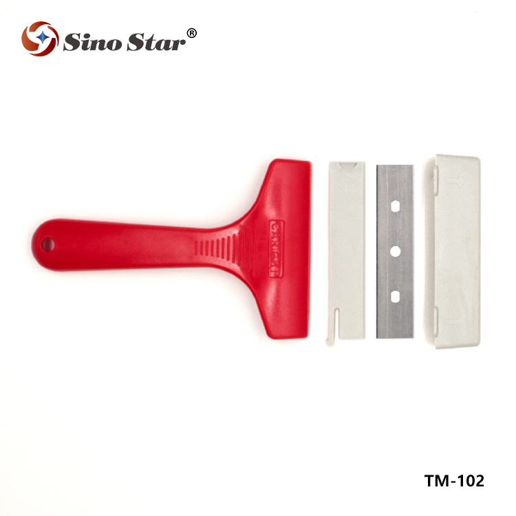 TM-102 Angled Scraper with 4" Double Edged Blade Turbo Squeegee