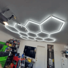PT011 2.4M*3.36M (7.87ft *11.02ft) Hexagonal Ceiling Barber Led Lights