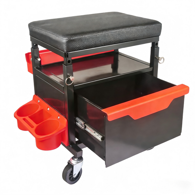 Car Beauty Work Chair Multi-Function Repair Bench Curved Surface Design Tool Storage Stool
